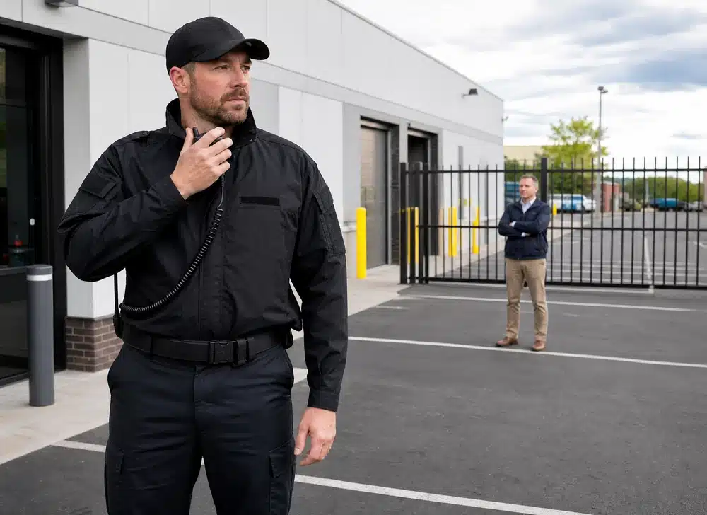 Commercial security assessment during property walkthrough