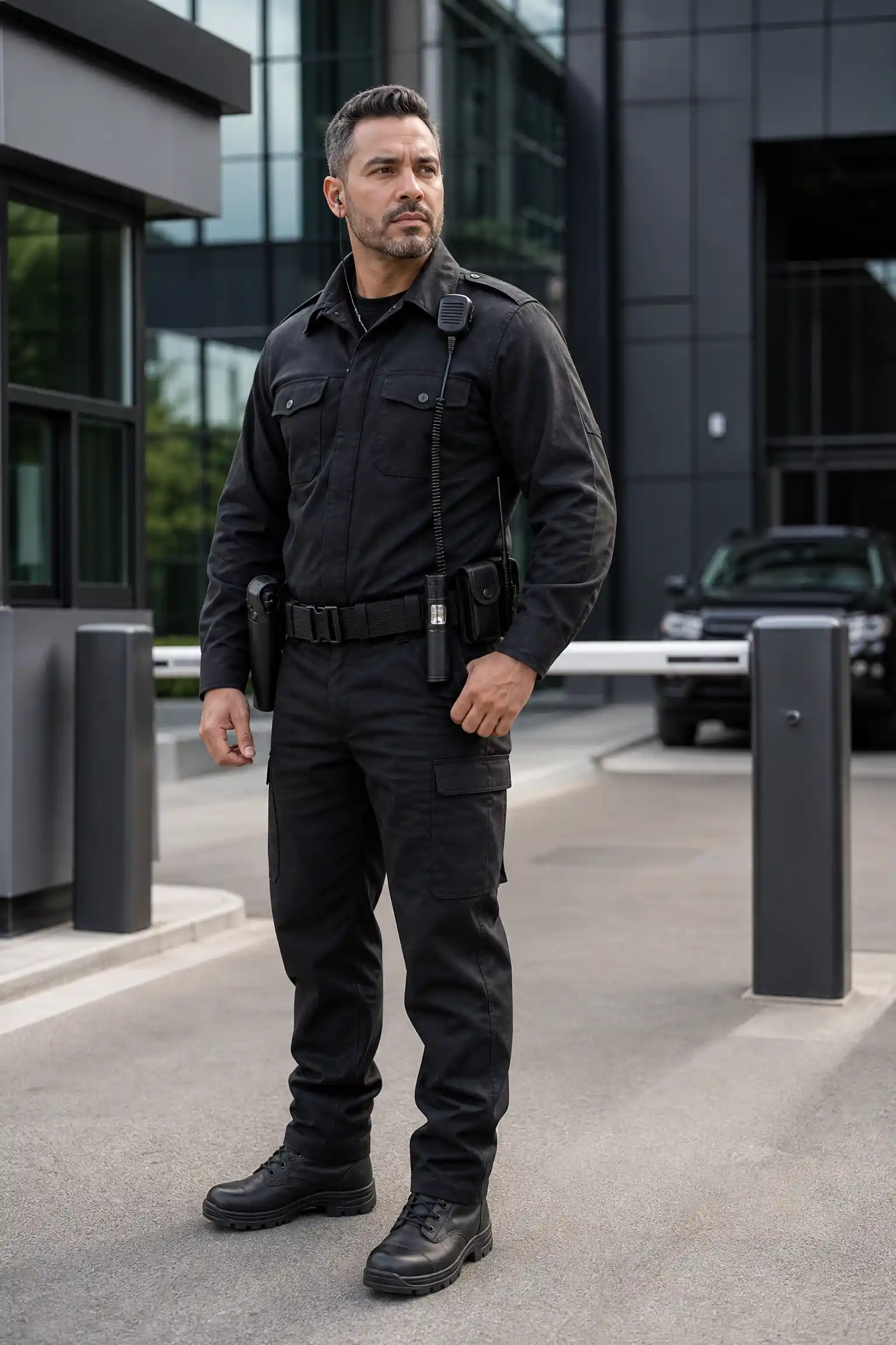 Male officer providing armed security services