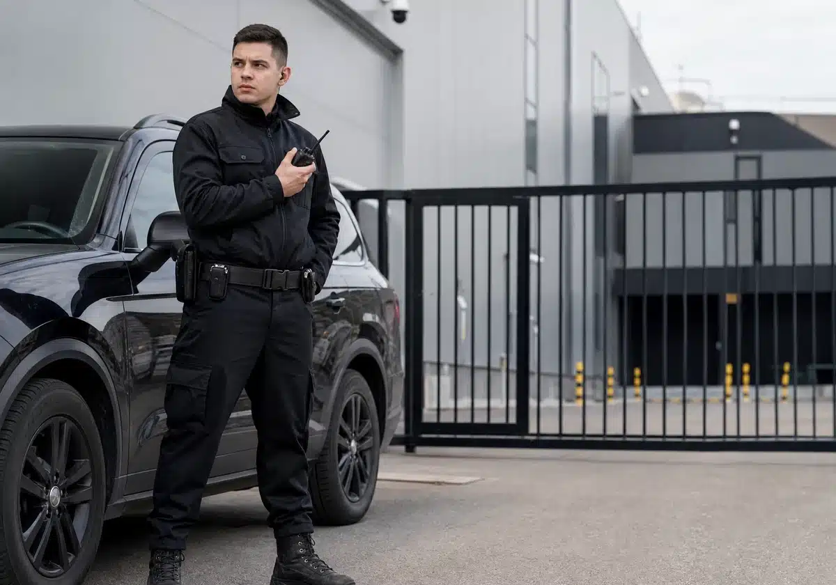 Professional officer providing security patrol services