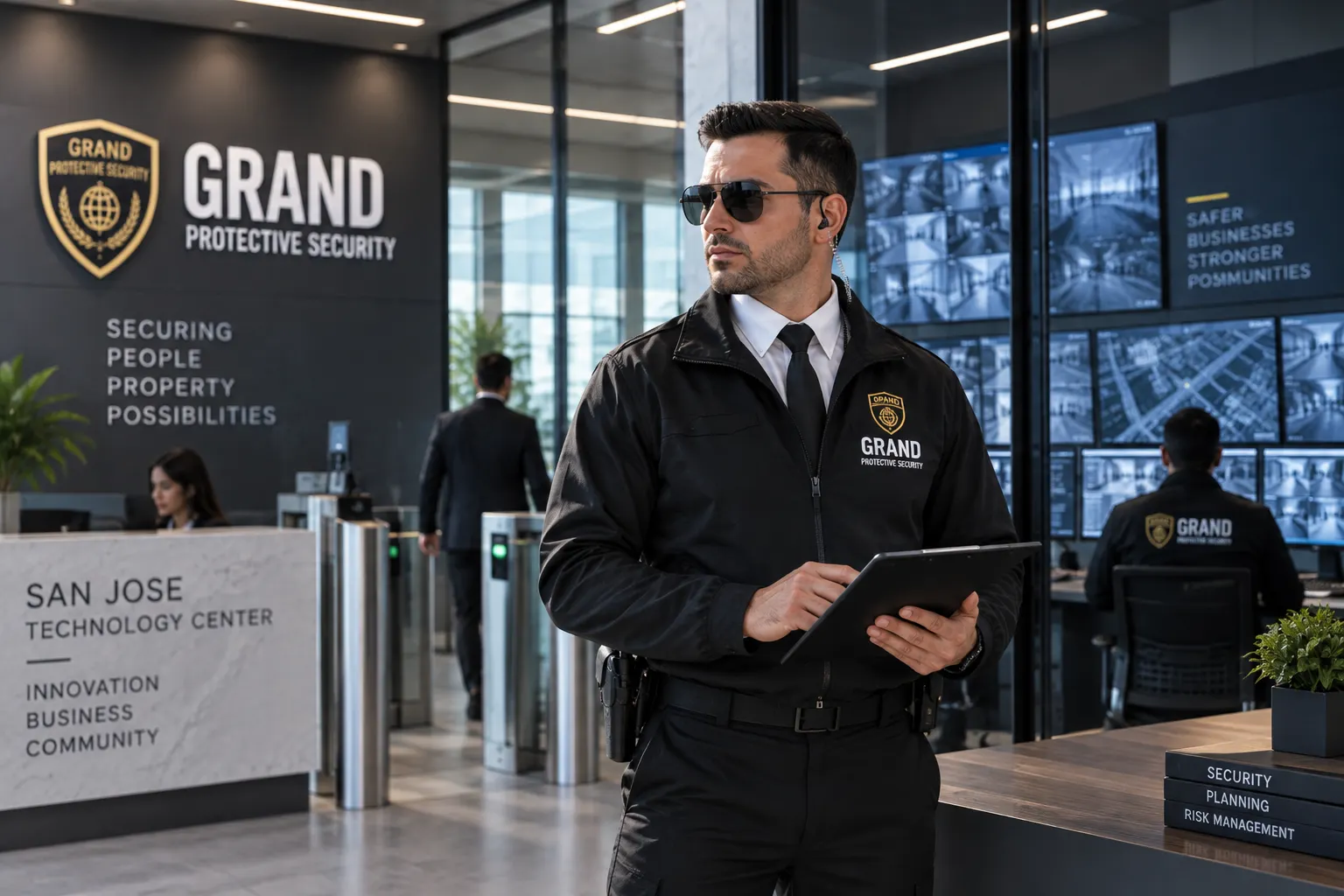 San Jose commercial security guard monitoring
