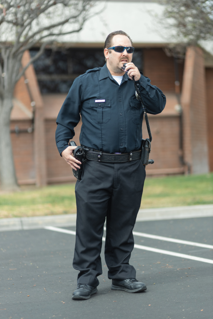 unarmed security guards protecting commercial property